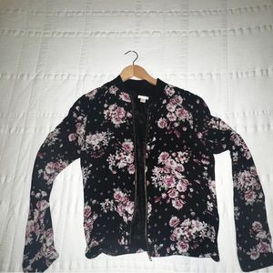Zip up flower jacket